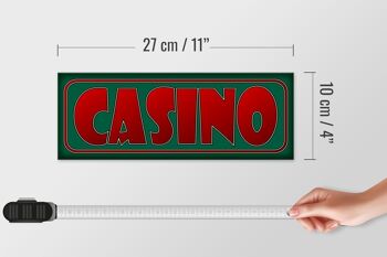 Panneau en bois note 27x10cm Casino 4