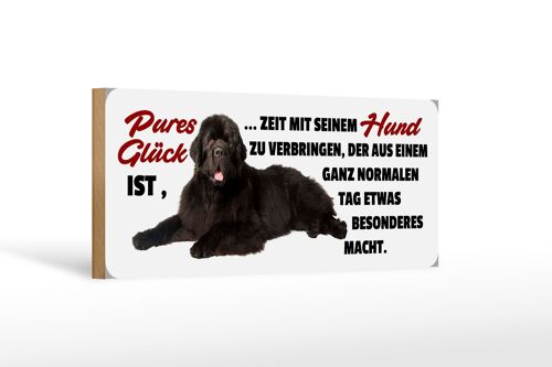 Holzschild Spruch 27x10cm Glück ist Zeit mit seinem Hund