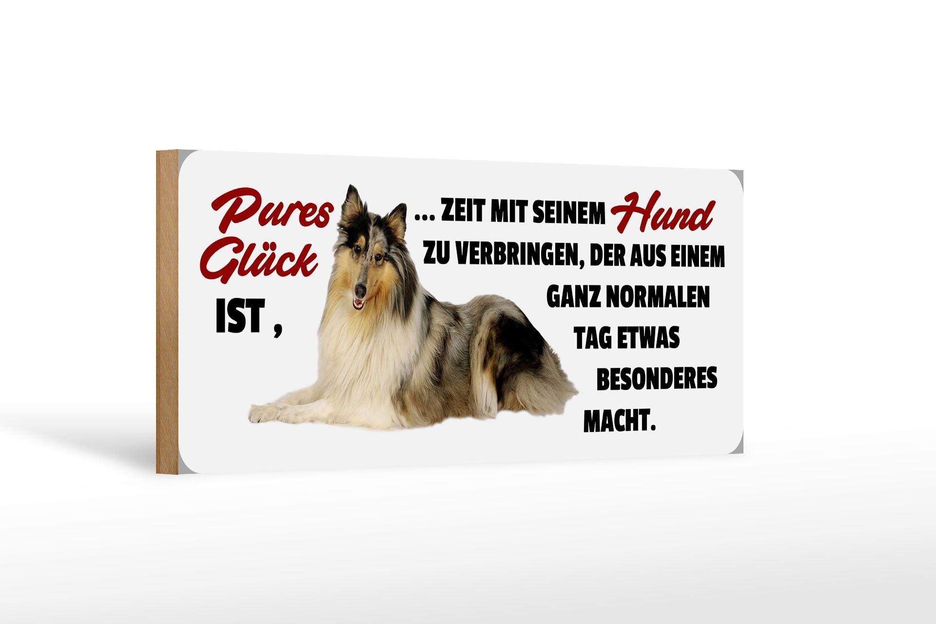 Cartello in legno con scritta "animale" 27x10 cm la pura felicità è il cane