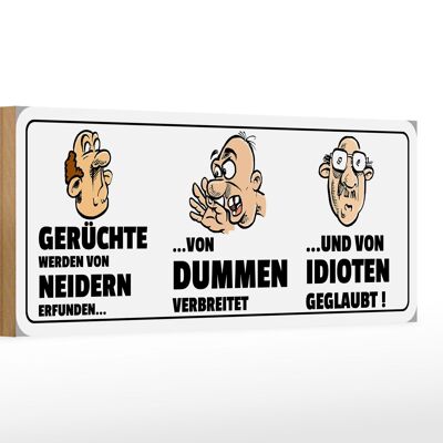 Holzschild Spruch 27x10cm Gerüchte werden