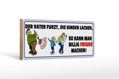 Holzschild Spruch 27x10cm billig Freude machen