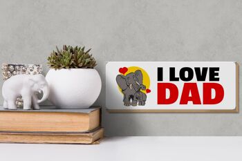 Panneau en bois disant 27x10cm I Love DAD 3