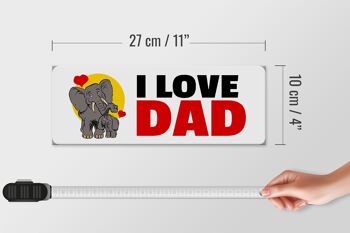 Panneau en bois disant 27x10cm I Love DAD 4