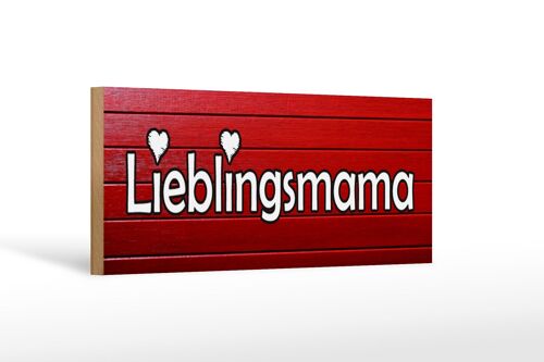 Holzschild Spruch 27x10cm Lieblingsmama Mama Herz Familie