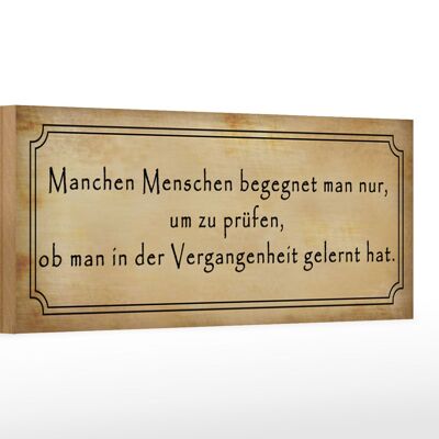 Holzschild Spruch 27x10cm manche Menschen begegnet man nur