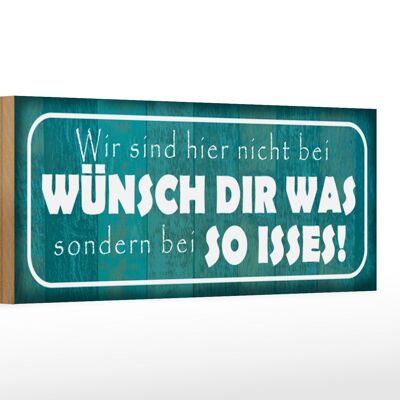 Cartel de madera que dice 27x10 cm No lo hacemos en Wünsch Dir Was