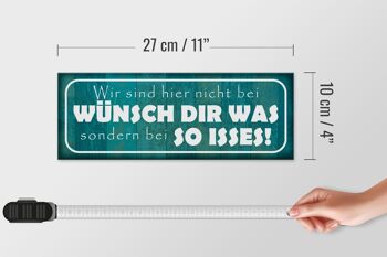 Panneau en bois disant 27x10cm "Nous ne faisons pas chez Wünsch Dir Was" 4