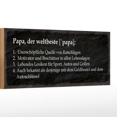 Holzschild Spruch 27x10cm Papa der weltbeste Beschützer