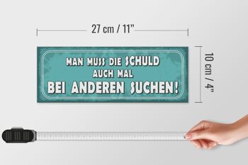Panneau en bois disant 27x10cm Recherchez aussi la culpabilité chez les autres 4