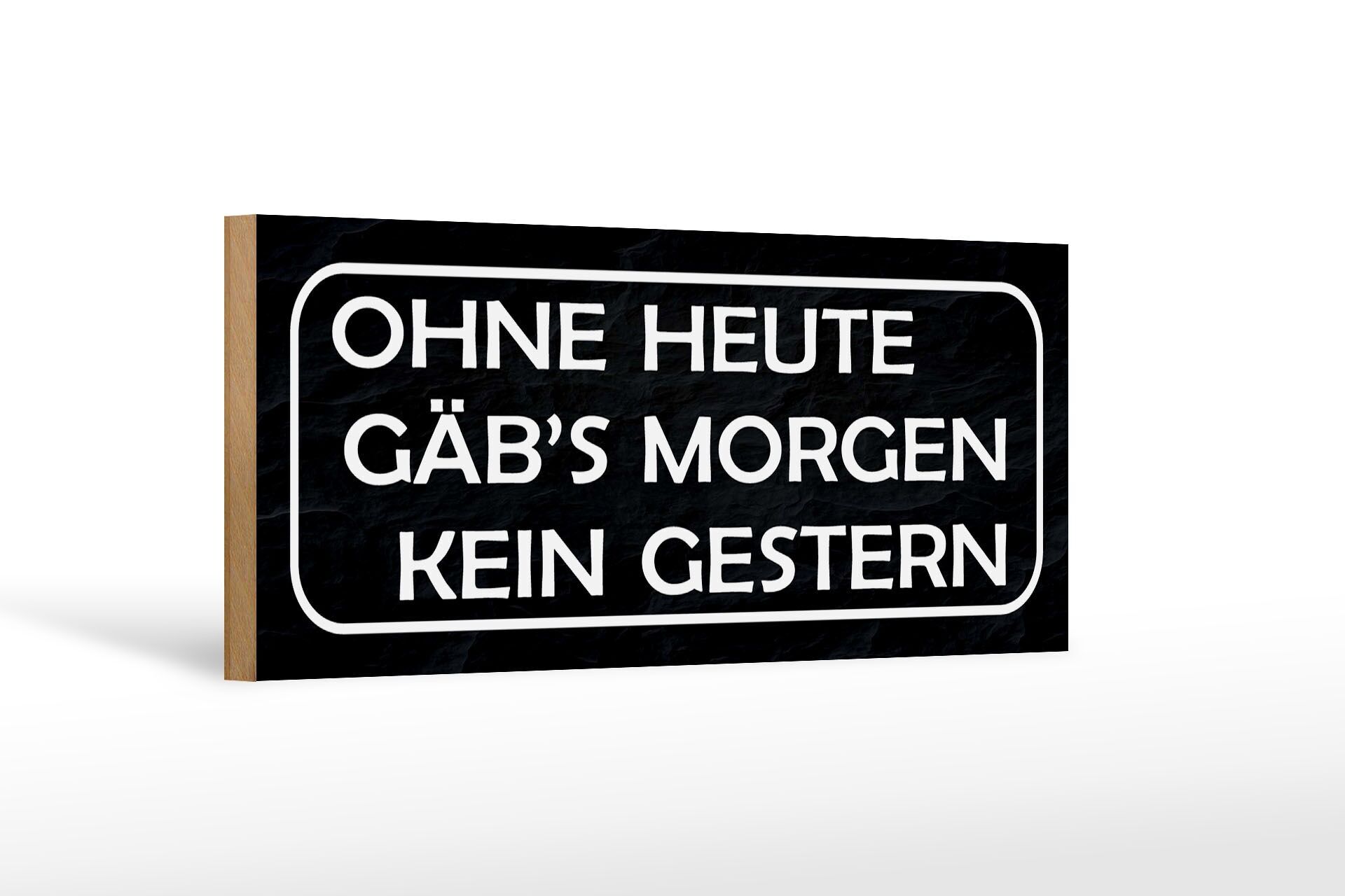 Cartel de madera que dice 27x10cm sin esta mañana no ayer