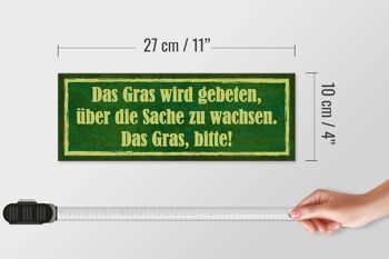 Panneau en bois indiquant 27x10cm Il est demandé à l'herbe de pousser 4