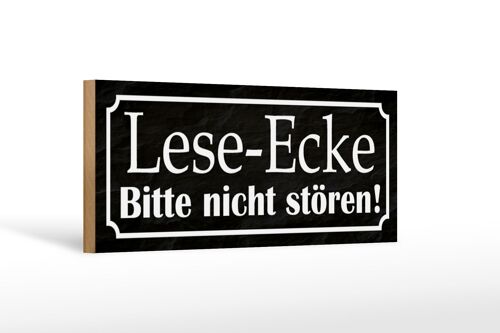 Holzschild Spruch 27x10cm Lese-Ecke bitte nicht stören