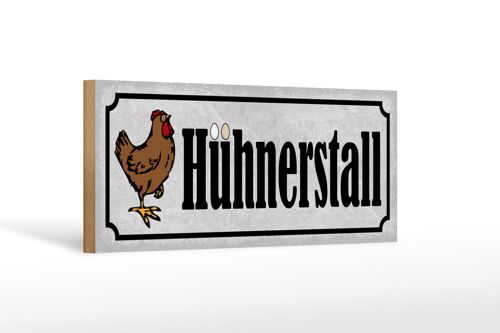 Holzschild Hinweis 27x10cm Hühnerstall Eier Huhn