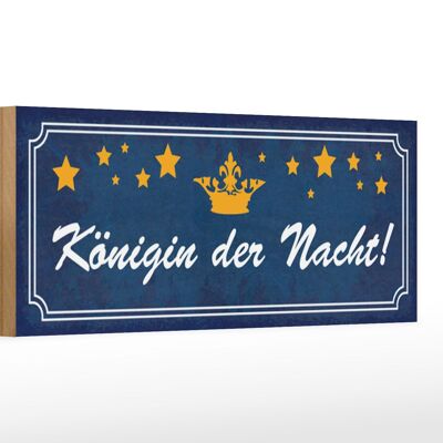 Letrero de madera que dice Corona de Estrellas de la Reina de la Noche 27x10cm