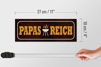 Panneau en bois disant 27x10cm Papas Reich Grill 4