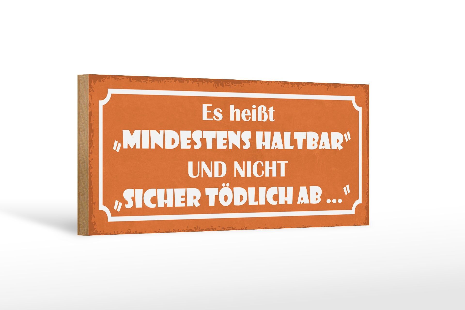 Panneau en bois indiquant 27x10 cm, cela signifie au moins durable et