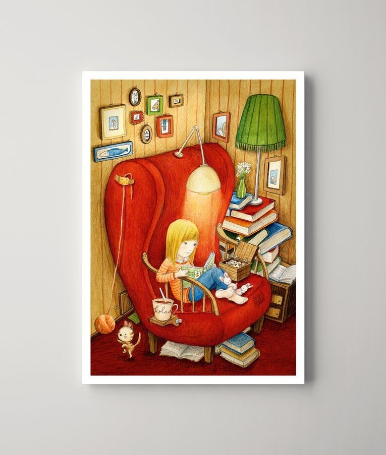 Cartolina – Il topo di biblioteca