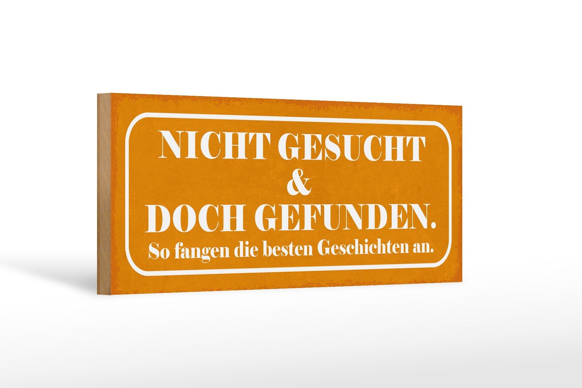 Cartello in legno con scritta 27x10 cm non voluto ma trovato