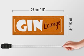 Panneau note en bois 27x10cm GIN Lounge 4