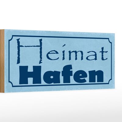 Cartello in legno con scritta Home Harbor 27x10 cm