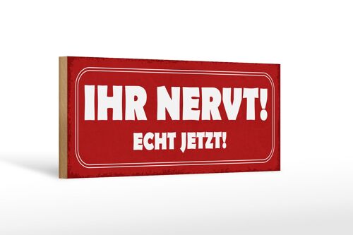 Holzschild Spruch 27x10cm ihr nervt echt jetzt