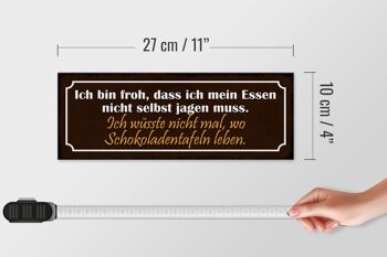 Panneau en bois indiquant 27x10cm tablettes de chocolat nourriture 4