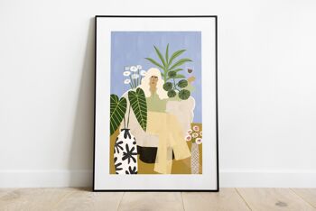 Vin et plantes - Art Print (taille a4) 1