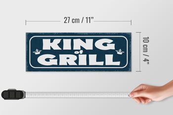 Panneau avis en bois 27x10cm King of Grill Grilling 4