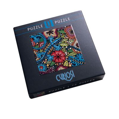 square puzzle Q "Color Mix 3", 72 unique puzzle pieces