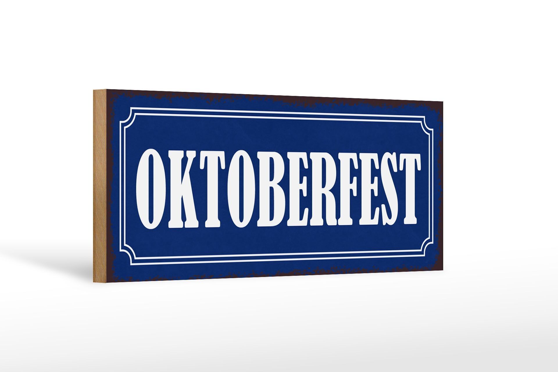 Cartello in legno nota 27x10 cm Birra Oktoberfest