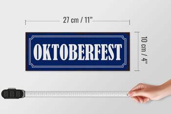 Panneau en bois note 27x10cm bière Oktoberfest 4