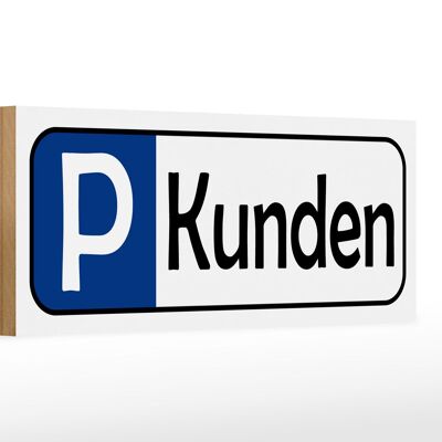 Holzschild Parken 27x10cm Parkplatz Kunden