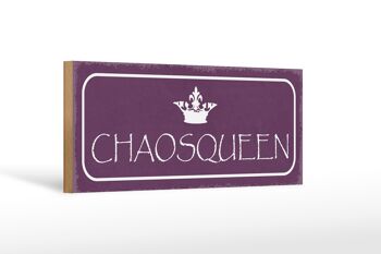 Panneau en bois note 27x10cm Chaosqueen Crown Queen 1