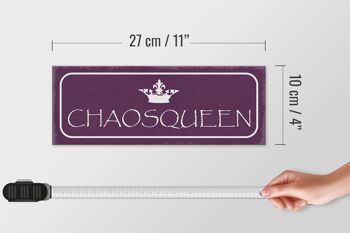 Panneau en bois note 27x10cm Chaosqueen Crown Queen 4