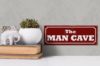 Panneau en bois note 27x10cm the man cave men beer 3