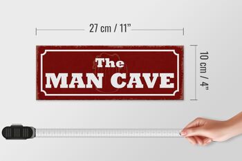 Panneau en bois note 27x10cm the man cave men beer 4
