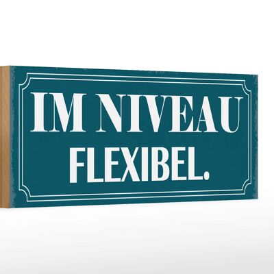 Panneau en bois indiquant 27x10cm, niveau flexible