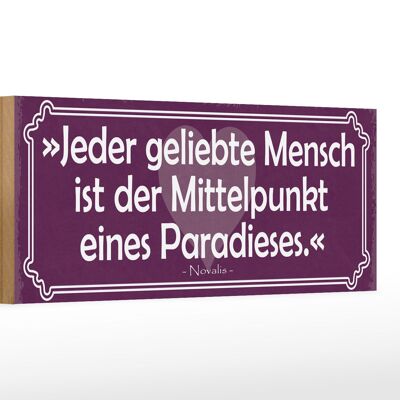 Cartello in legno con scritta 27x10 cm "Il paradiso di ogni persona cara".