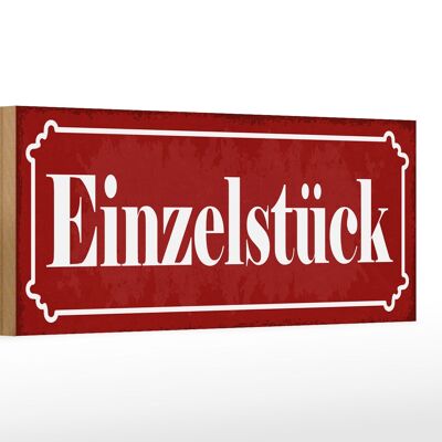 Holzschild Hinweis 27x10cm Einzelstück rotes Schild