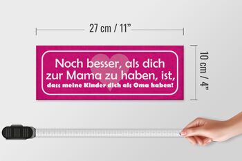 Panneau en bois disant 27x10cm tu es maman, les enfants comme grand-mère 4