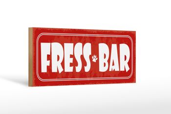 Panneau d'avis en bois 27x10cm Fress Bar panneau rouge 1