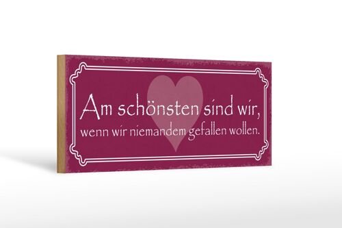 Holzschild Spruch 27x10cm wir am schönsten sind wir wenn