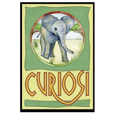 Puzzle Picoli "Elephant", Curiosi mini puzzle in matchbox format with 33 pieces
