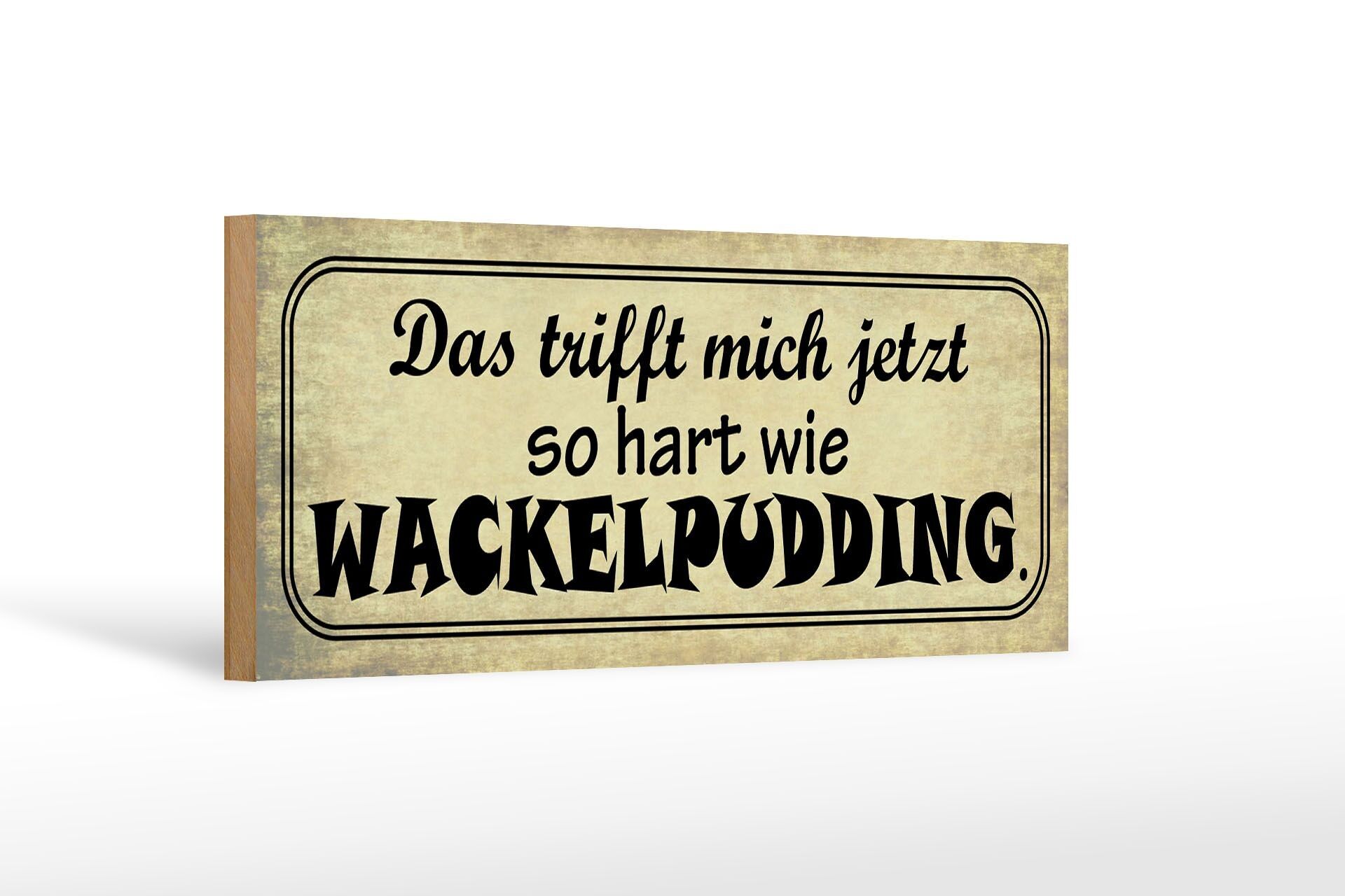 Cartello in legno con scritta 27x10 cm colpisce forte come la gelatina