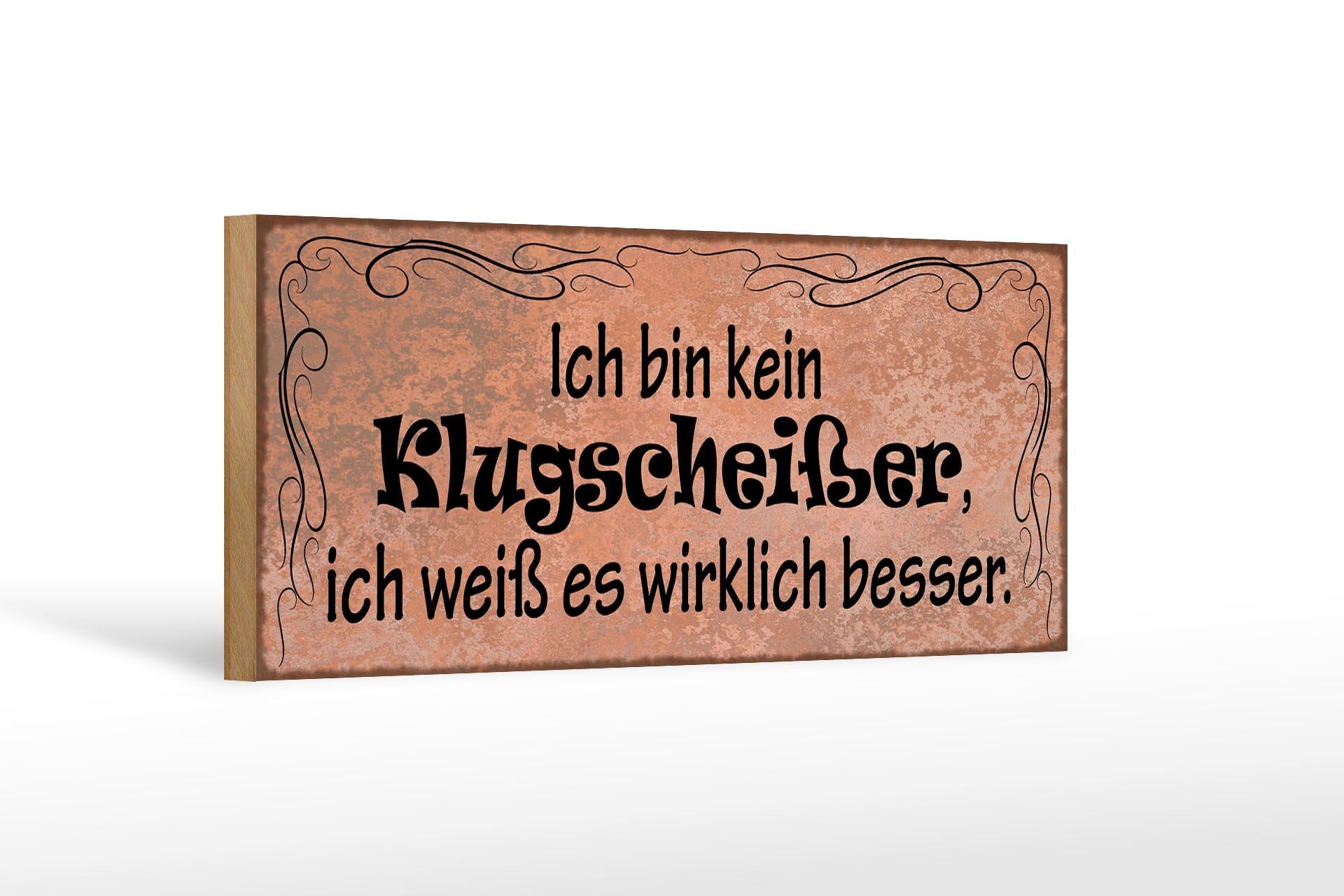 Cartello in legno con scritta 27x10 cm Lo so davvero meglio