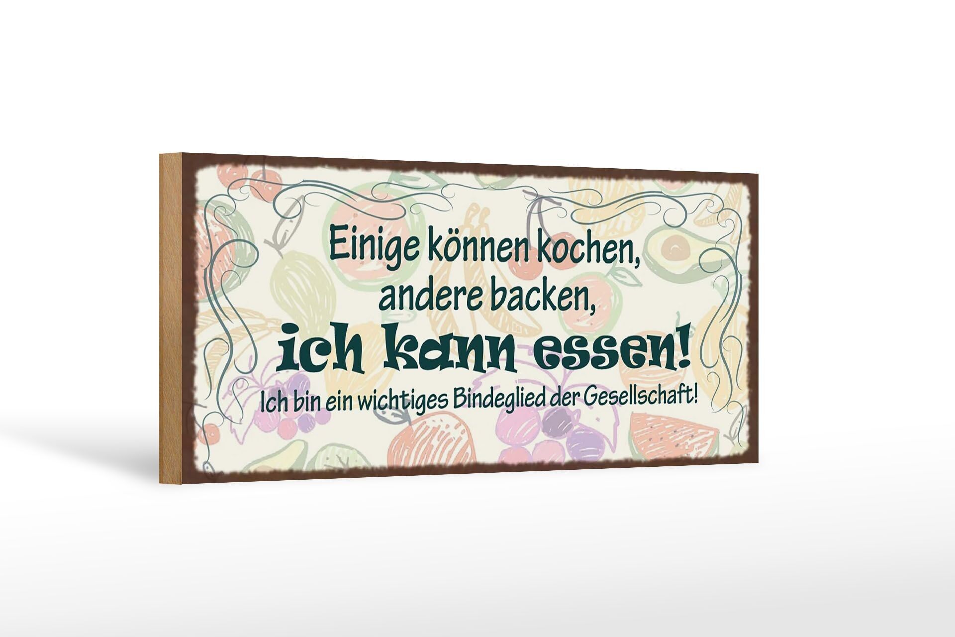 Letrero de madera que dice 27x10cm algunos pueden cocinar yo horneo