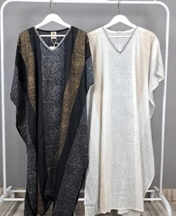 Caftan long en coton imprimé pour femmes, promotion B2B d'été 4