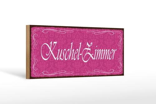 Holzschild Hinweis 27x10cm Kuschel-Zimmer