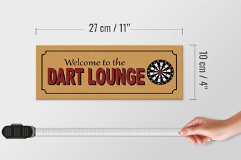 Panneau en bois 27x10cm bienvenue au Dart Lounge 4