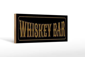 Panneau en bois note 27x10cm Whisky Bar 1